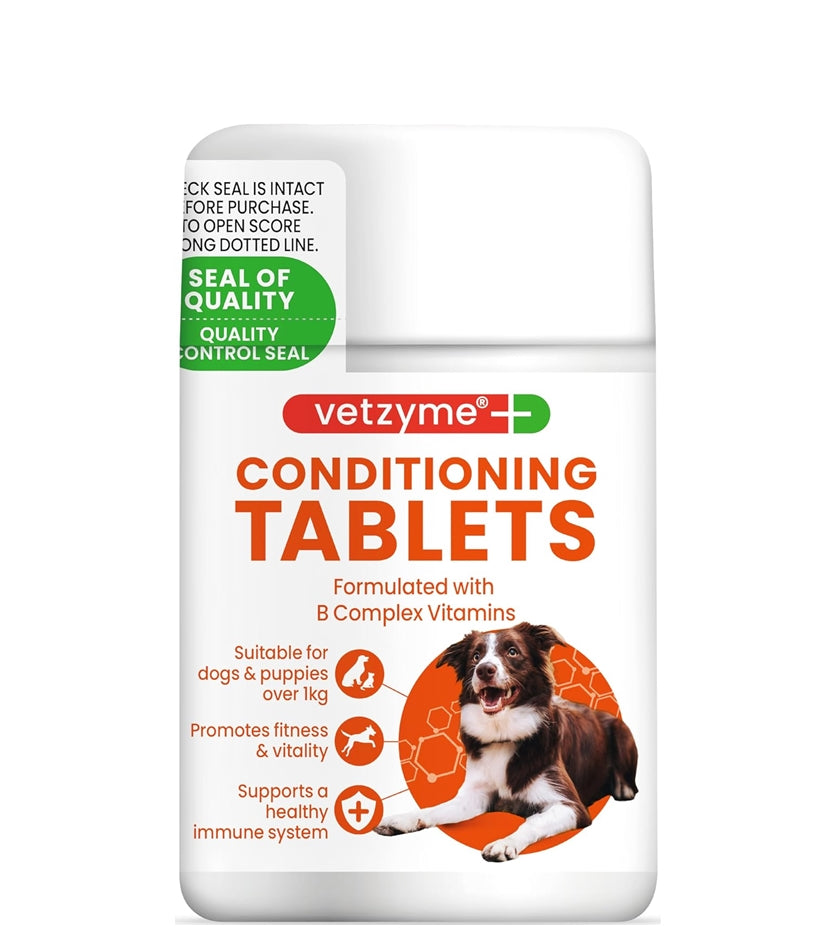 Vetzyme Conditioning Tablets for Dogs - 100 Tablets - Buy Online SPR Centre UK