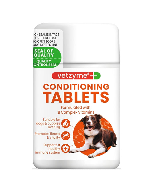Vetzyme Conditioning Tablets for Dogs - 100 Tablets - Buy Online SPR Centre UK