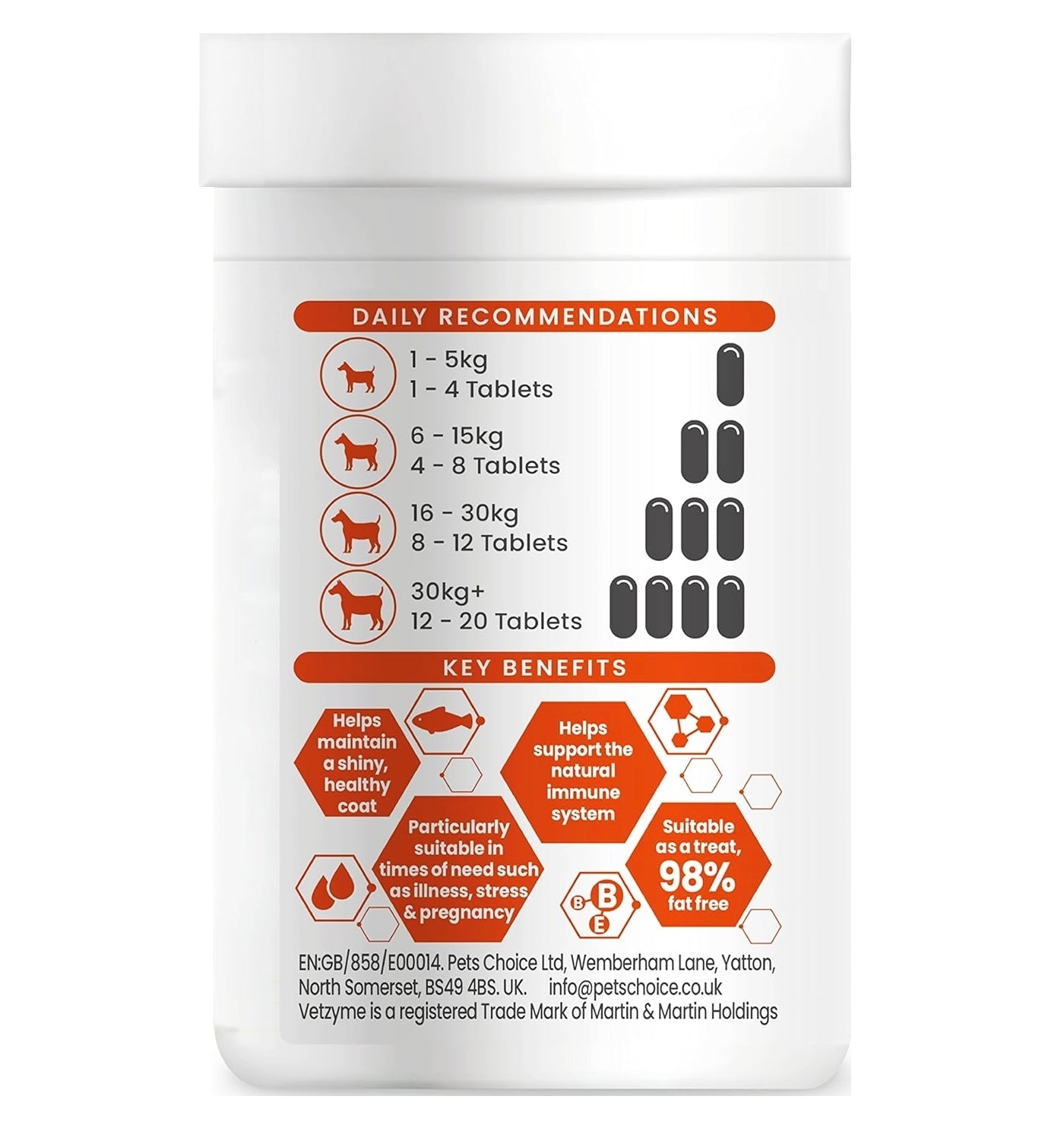 Vetzyme Conditioning Tablets for Dogs - 240 Tablets - Buy Online SPR Centre UK
