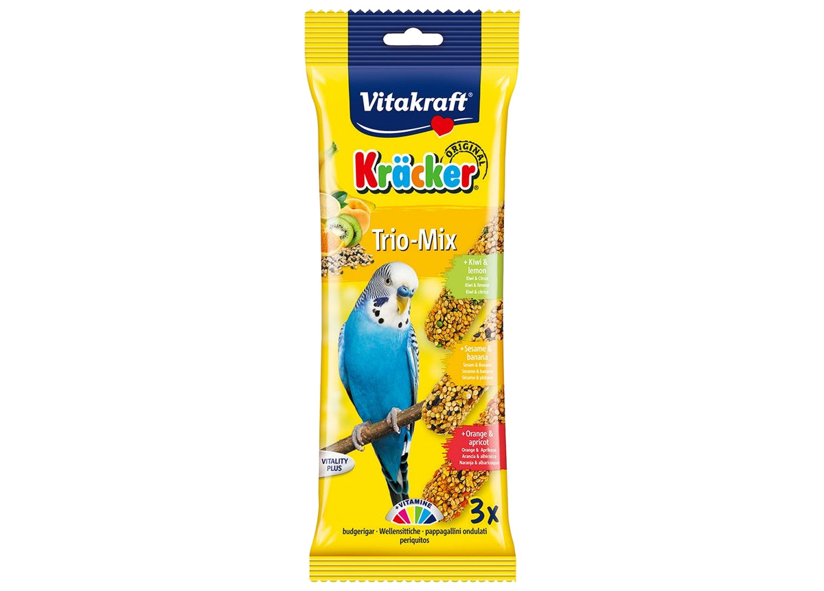 Vitakraft - Budgie Kräcker Trio Mix with Orange, Kiwi & Banana - 3 Pack - Buy Online SPR Centre UK
