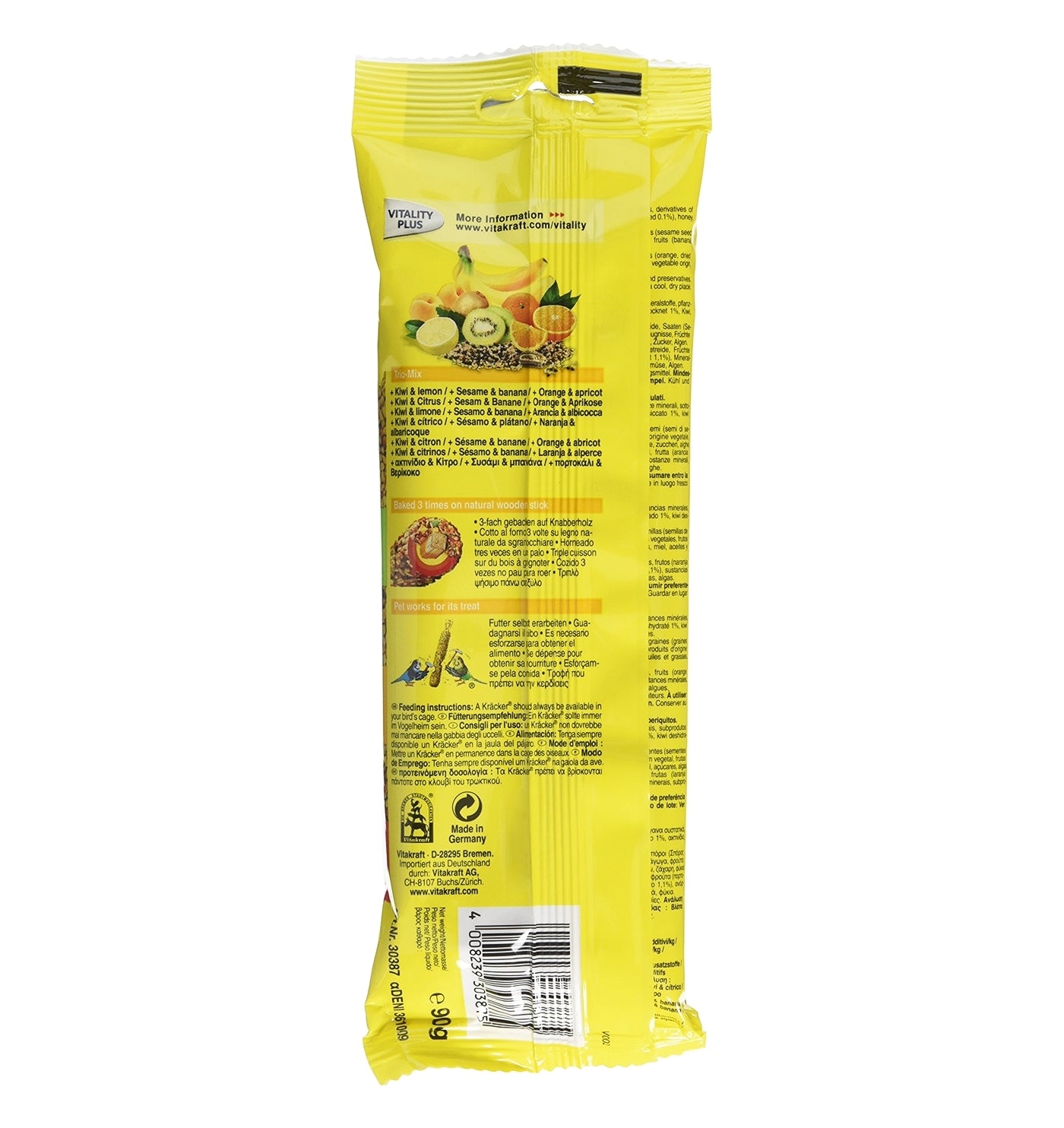 Vitakraft - Budgie Kräcker Trio Mix with Orange, Kiwi & Banana - 3 Pack - Buy Online SPR Centre UK