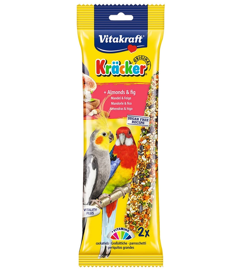 Vitakraft - Cockatiel Kräcker Almond & Fig Sticks - 2 Pack - Buy Online SPR Centre UK
