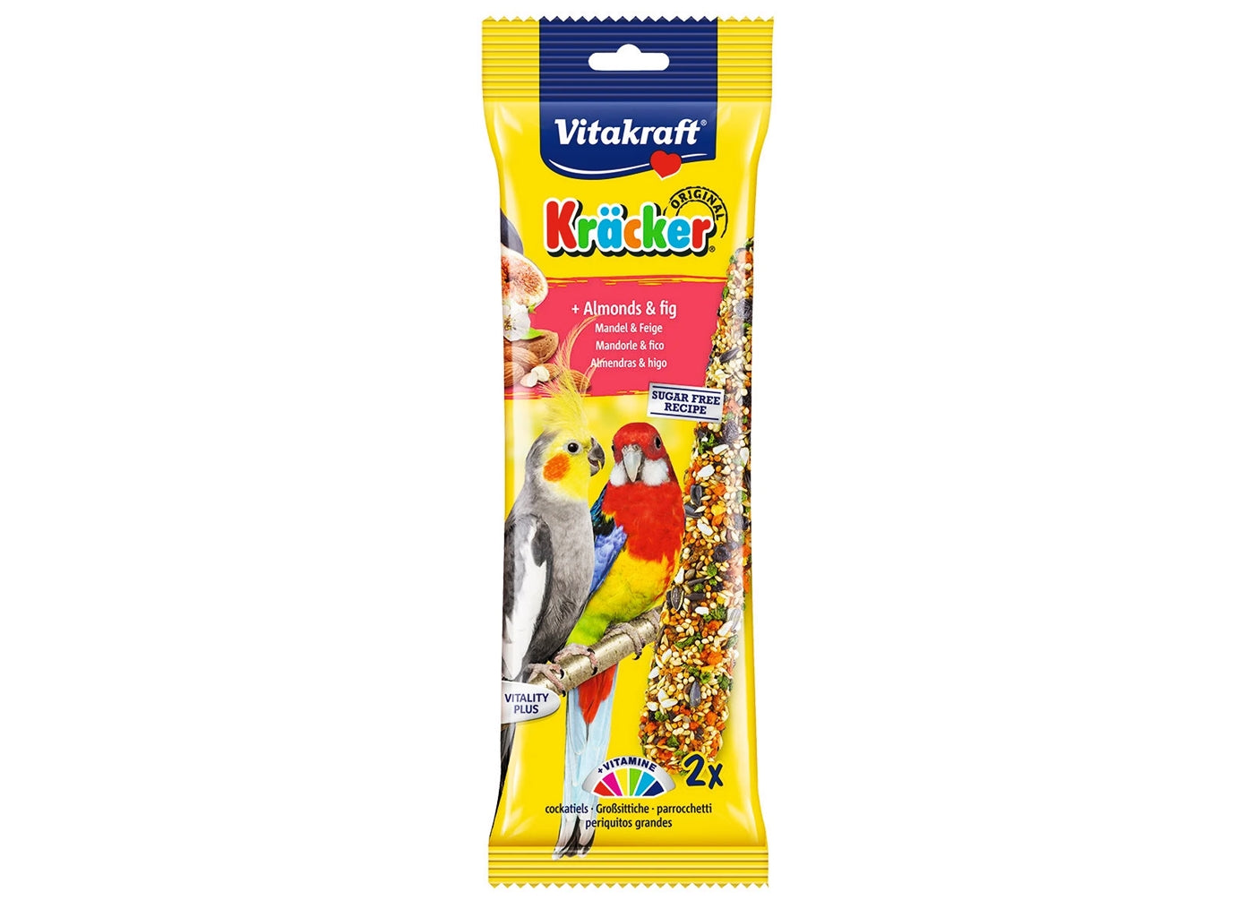 Vitakraft - Cockatiel Kräcker Almond & Fig Sticks - 2 Pack - Buy Online SPR Centre UK