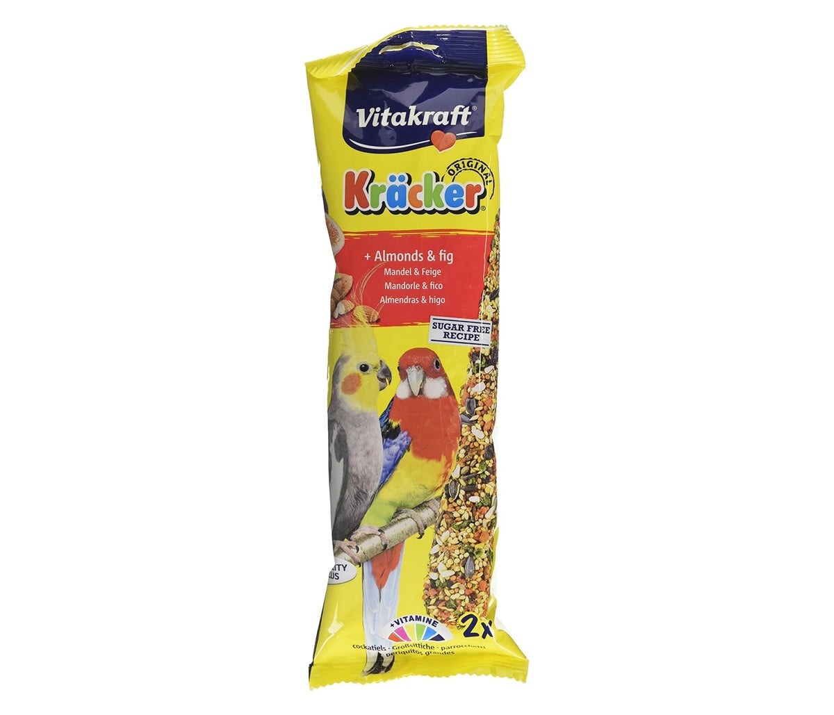 Vitakraft - Cockatiel Kräcker Almond & Fig Sticks - 2 Pack - Buy Online SPR Centre UK
