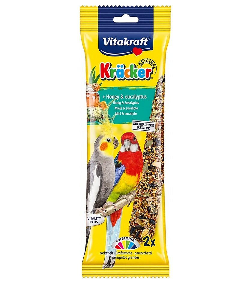 Vitakraft - Cockatiel Kräcker Honey & Eucalyptus Sticks - Buy Online SPR Centre UK