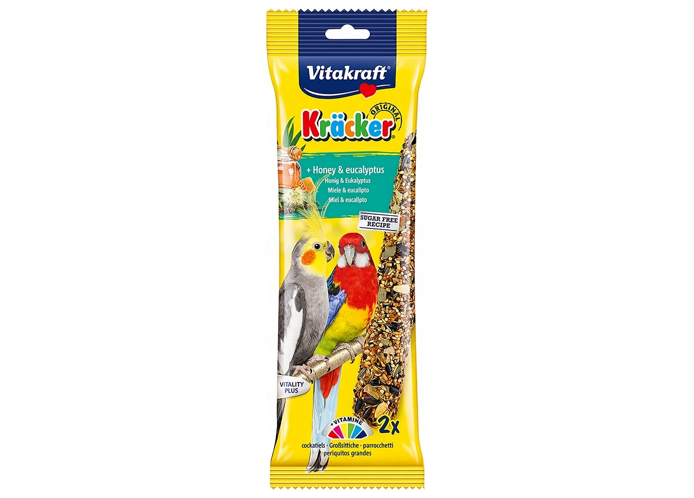 Vitakraft - Cockatiel Kräcker Honey & Eucalyptus Sticks - Buy Online SPR Centre UK
