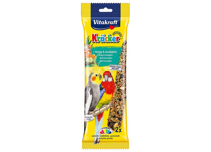 Vitakraft - Cockatiel Kräcker Honey & Eucalyptus Sticks - Buy Online SPR Centre UK
