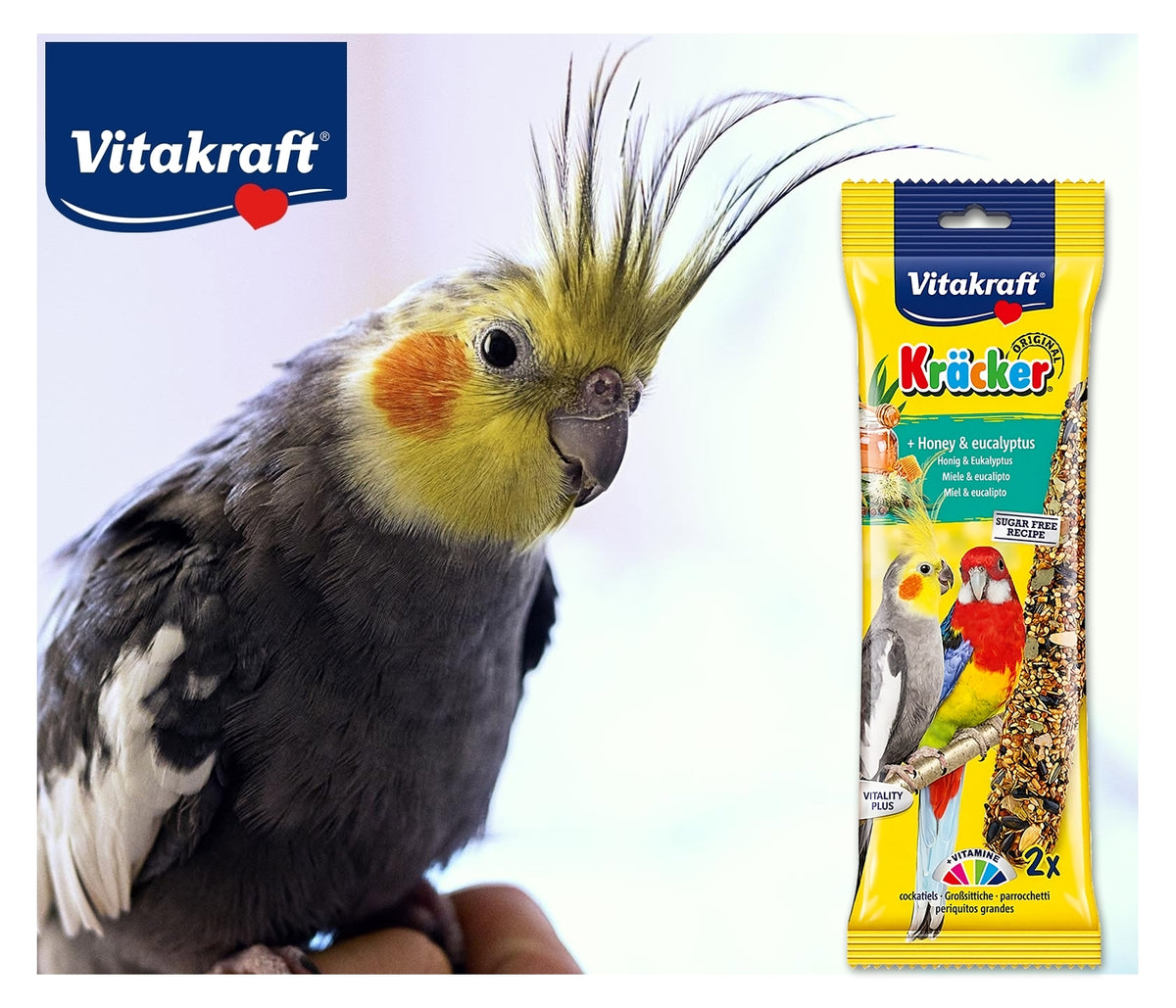 Vitakraft - Cockatiel Kräcker Honey & Eucalyptus Sticks - Buy Online SPR Centre UK