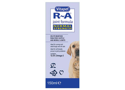 Vitapet R-A Joint Formula for Cats & Dogs (Normal Strength) 150ml - Buy Online SPR Centre UK