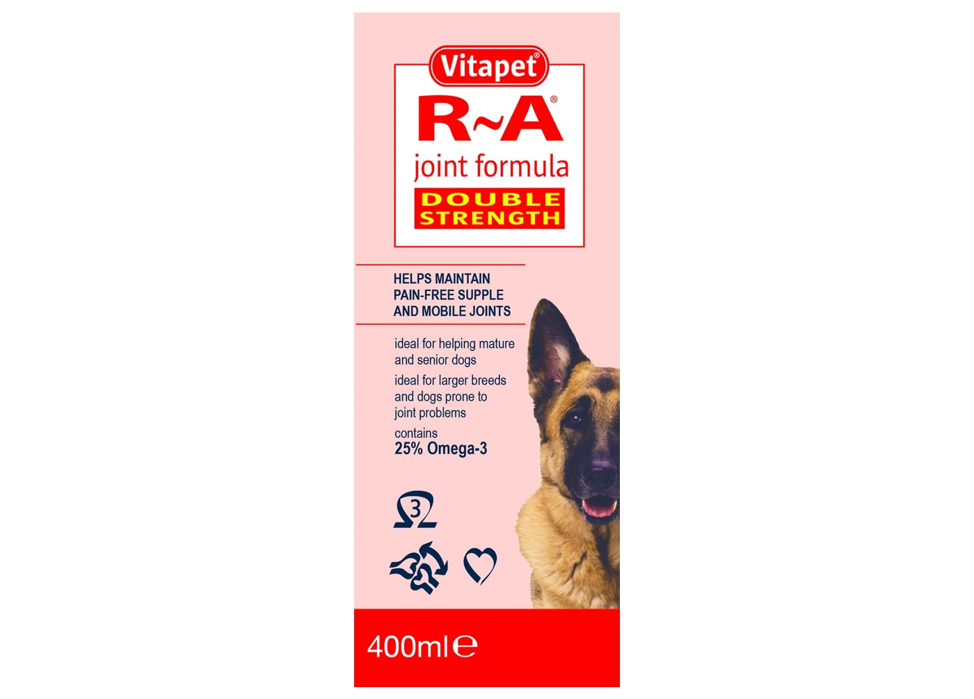 Vitapet - R-A Joint Formula for Dogs (Double Strength) 400ml - Buy Online SPR Centre UK