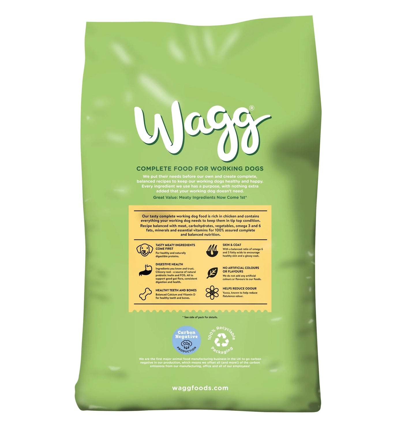 Wagg - Active Working Dog Food with Chicken & Veg 12kg - Buy Online SPR Centre UK