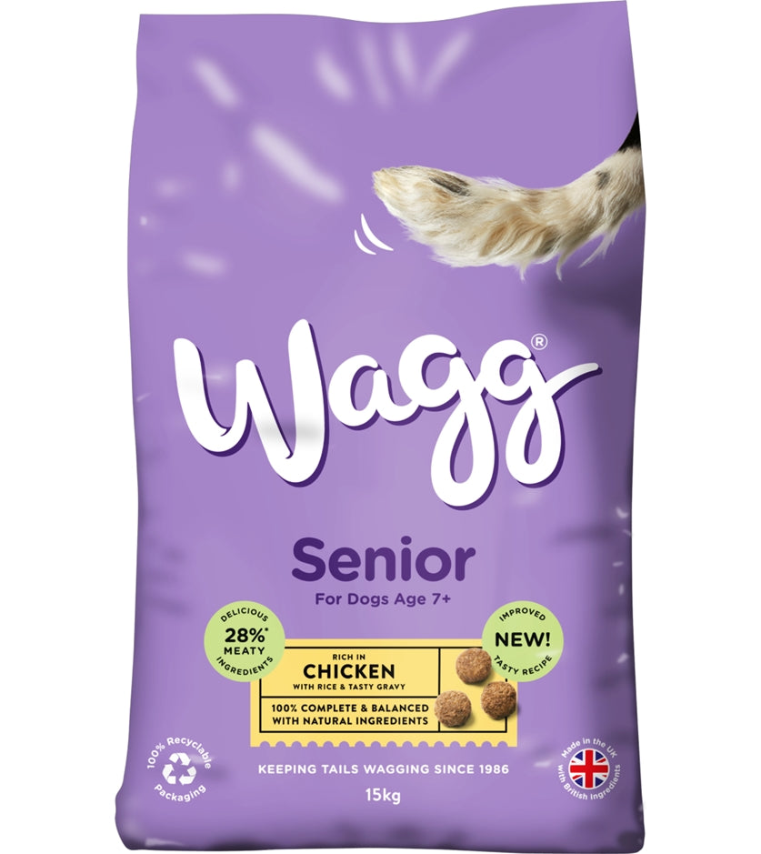 Wagg - Complete Senior Dog Food with Chicken 15kg - Buy Online SPR Centre UK