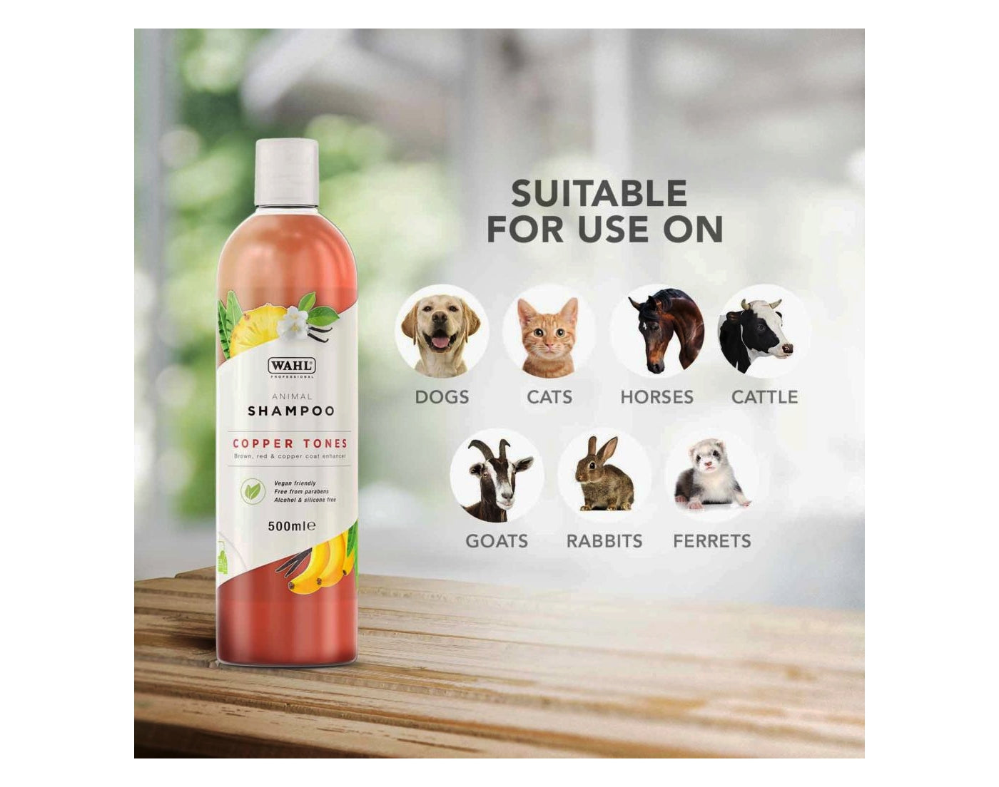 Wahl - Copper Tones Animal Shampoo 500ml - Buy Online SPR Centre UK