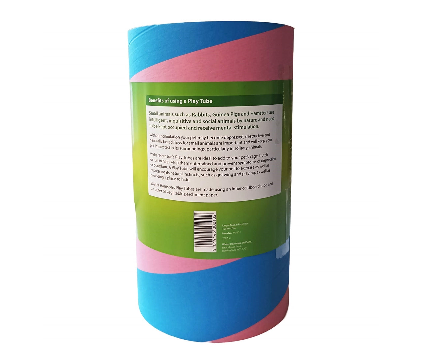 Walter Harrison's - Small Animal Play Tube (Large) - Buy Online SPR Centre UK