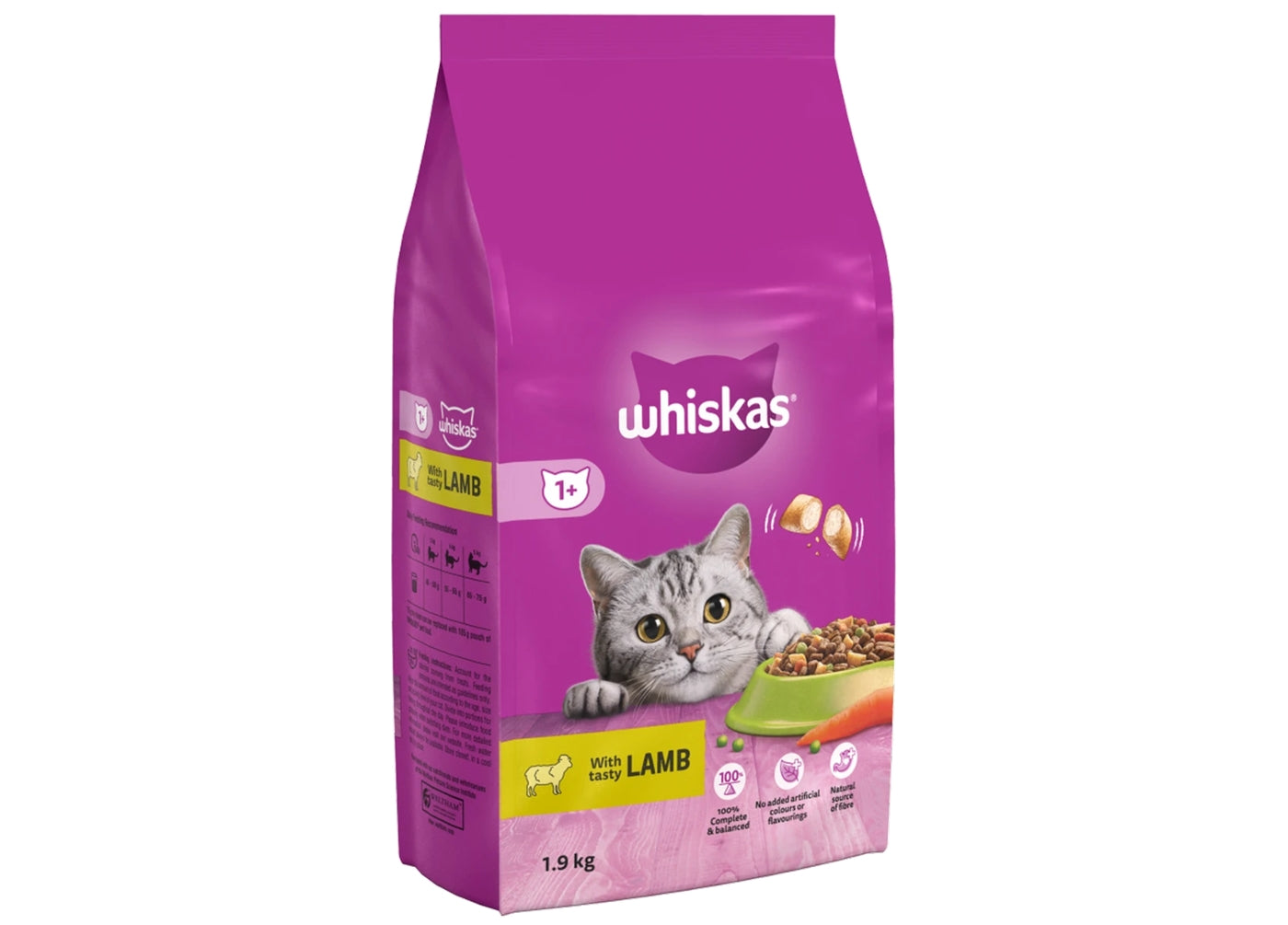 Whiskas - Adult Dry Cat Food with Lamb 1.9kg - Buy Online SPR Centre UK
