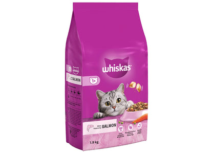 Whiskas - Adult Dry Cat Food with Salmon 1.9kg - Buy Online SPR Centre UK