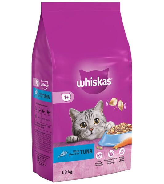 Whiskas - Adult Dry Cat Food with Tuna 1.9kg - Buy Online SPR Centre UK
