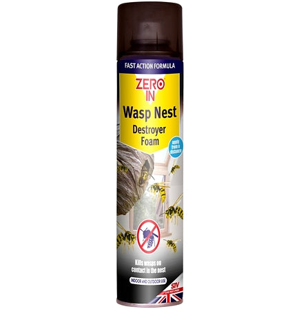 Zero In - Wasp Nest Destroyer Foam (Indoor & Outdoor Use) - Buy Online SPR Centre UK