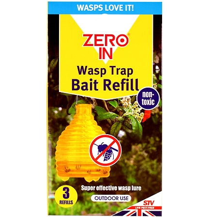 Zero In - Wasp Trap Bait Refill Sachets (3 Pack) - Buy Online SPR Centre UK
