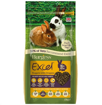 Burgess Excel - Adult Rabbit Nuggets with Oregano - 2kg