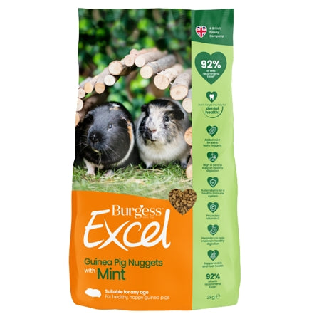 Burgess Excel - Guinea Pig Nuggets with Mint - 3kg