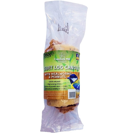 Copdock Mill - Suet Log Candle with Mealworms & Peanuts - 350g