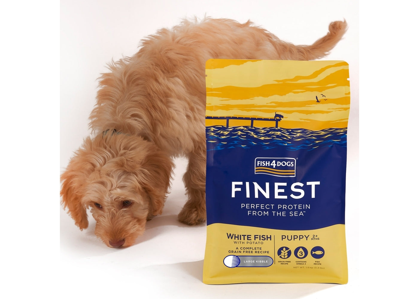 Fish4Dogs - Finest Puppy White Fish & Potato (Large Kibble) - 1.5kg