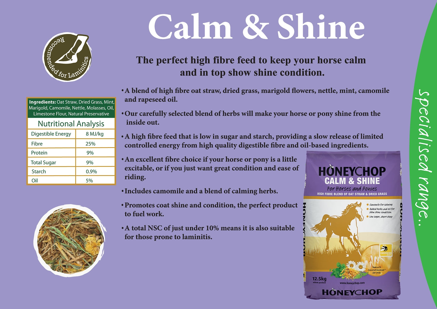 Honeychop - Calm & Shine 12.5kg - Buy Online SPR Centre UK