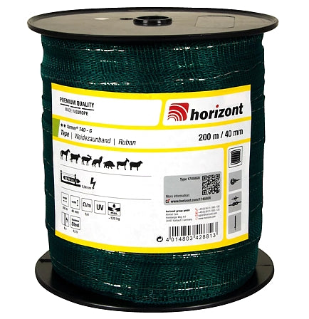 Horizont - Farmer T40-G - Pasture Electric Fence Tape (Green) - 40mm x 200m