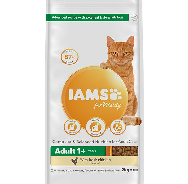 IAMS For Vitality Adult Cat Food with Fresh Chicken 2kg Buy