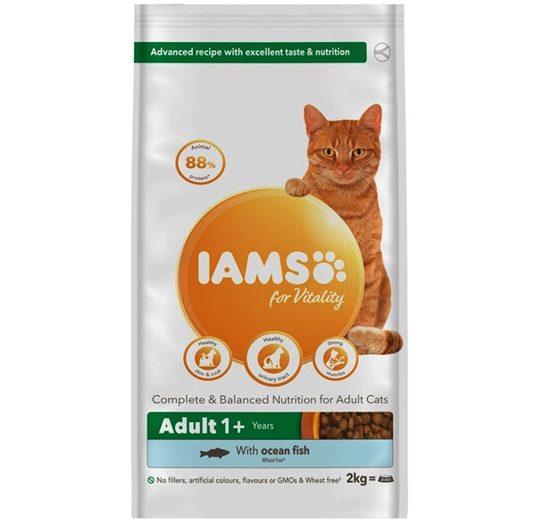 IAMS For Vitality Adult Cat Food with Ocean Fish 2kg SPR Centre