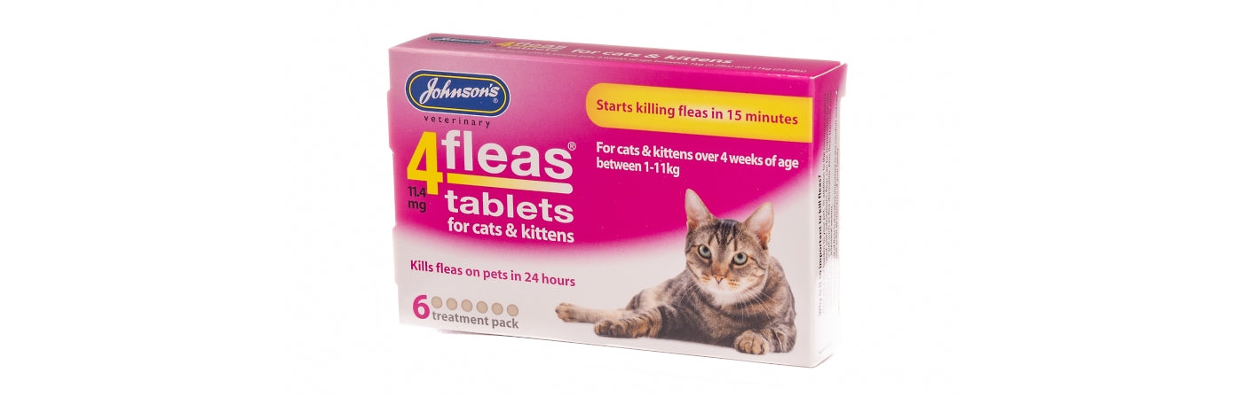 Johnson's - 4fleas Tablets for Cats and Kittens - 6 x tablets
