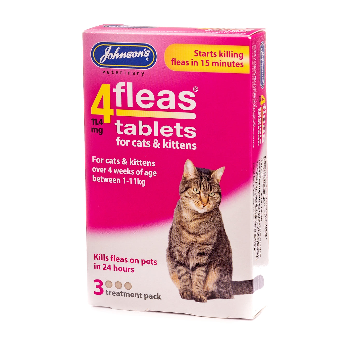 Johnson's - 4fleas Tablets for Cats and Kittens - 3 x tablets