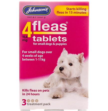 Johnson's - 4fleas Tablets for Puppies and Small Dogs - 3 x tablets