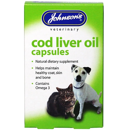 Johnson's - Cod Liver Oil Capsules (for dogs, cats, cage birds, pigeons) - 40 Capsules