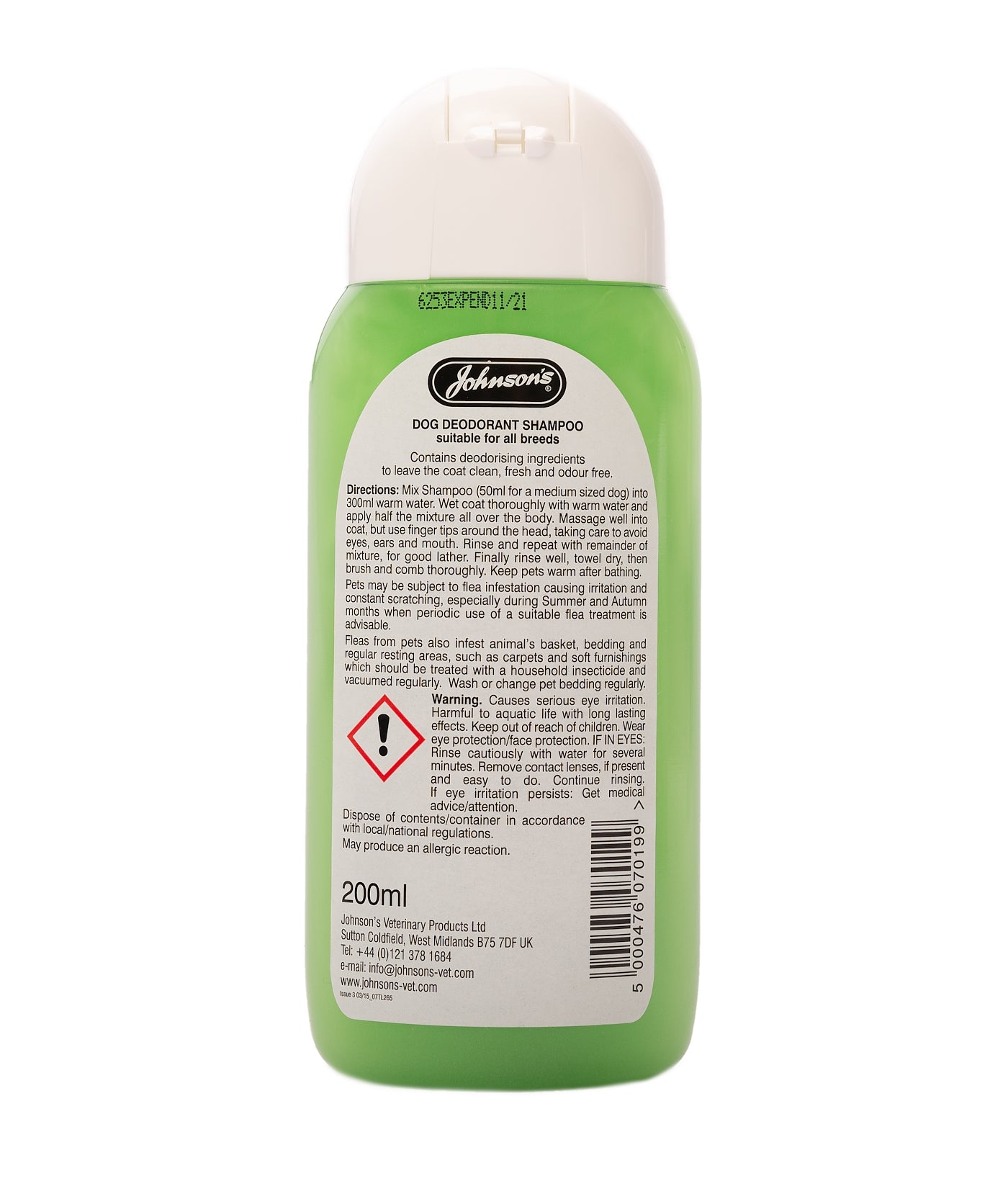 Johnsons dog clearance deodorant shampoo