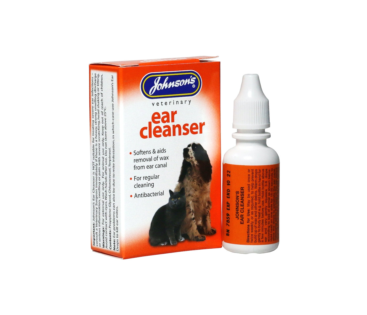 Johnson's - Ear Cleanser for Dogs and Cats - 18ml