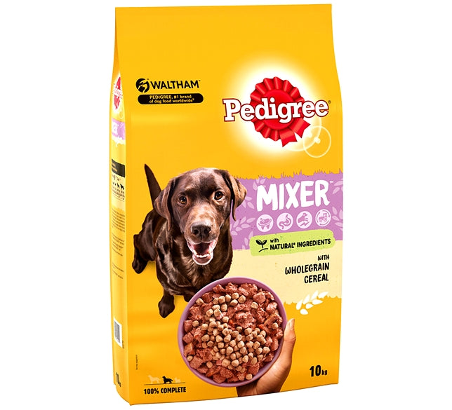 Pedigree Mixer - Adult Dry Dog Food with Wholegrain Cereal - 10kg