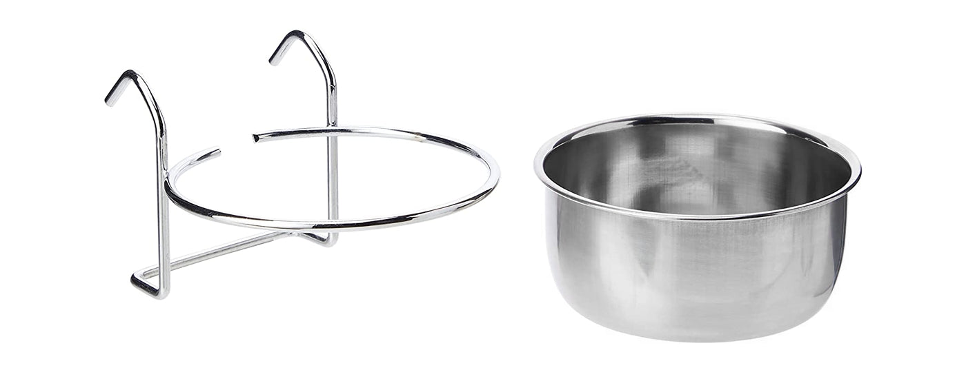 Metal pet bowls top