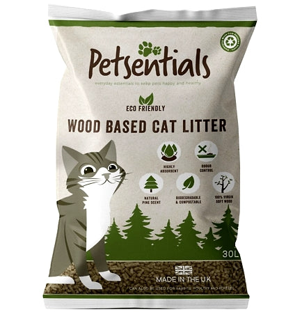 Petsentials - Wood Based Cat Litter - 30 litres