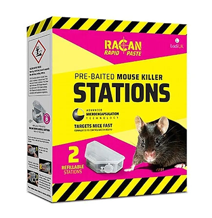Racan Force Paste - Pre-Baited Mouse Killer Stations (Pack of 2)