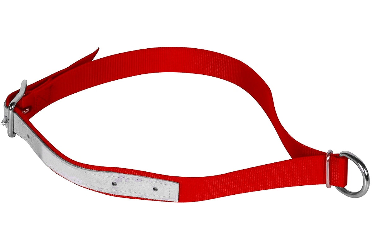 Kamer - Red Nylon and Leather Collar for Sheep & Goats - 60cm