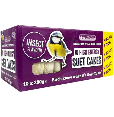 Suet To Go - Suet Cakes (Insect Flavour) 10 x 280g - Buy Online SPR Centre UK