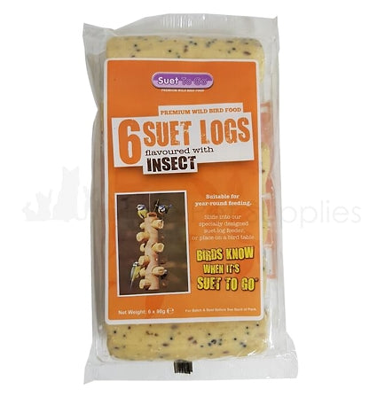 Suet to Go - Suet Logs with Insect (6 Pack)