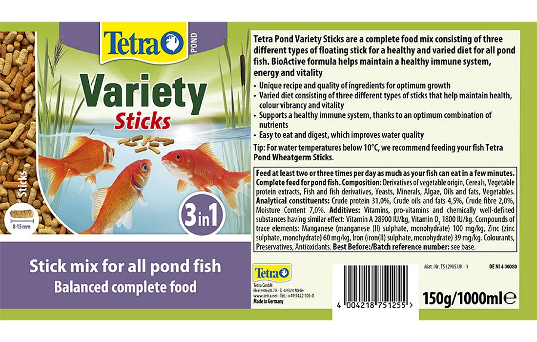 Tetra Pond - Variety Sticks - 150g