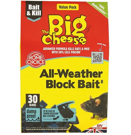 The Big Cheese - All Weather Block Bait - 30 Blocks