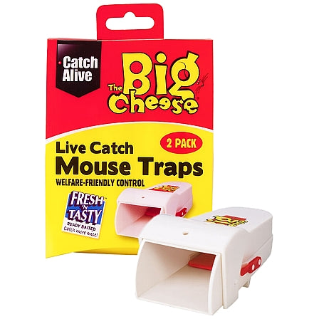 The Big Cheese - Live Catch Mouse Traps (Pack of 2)
