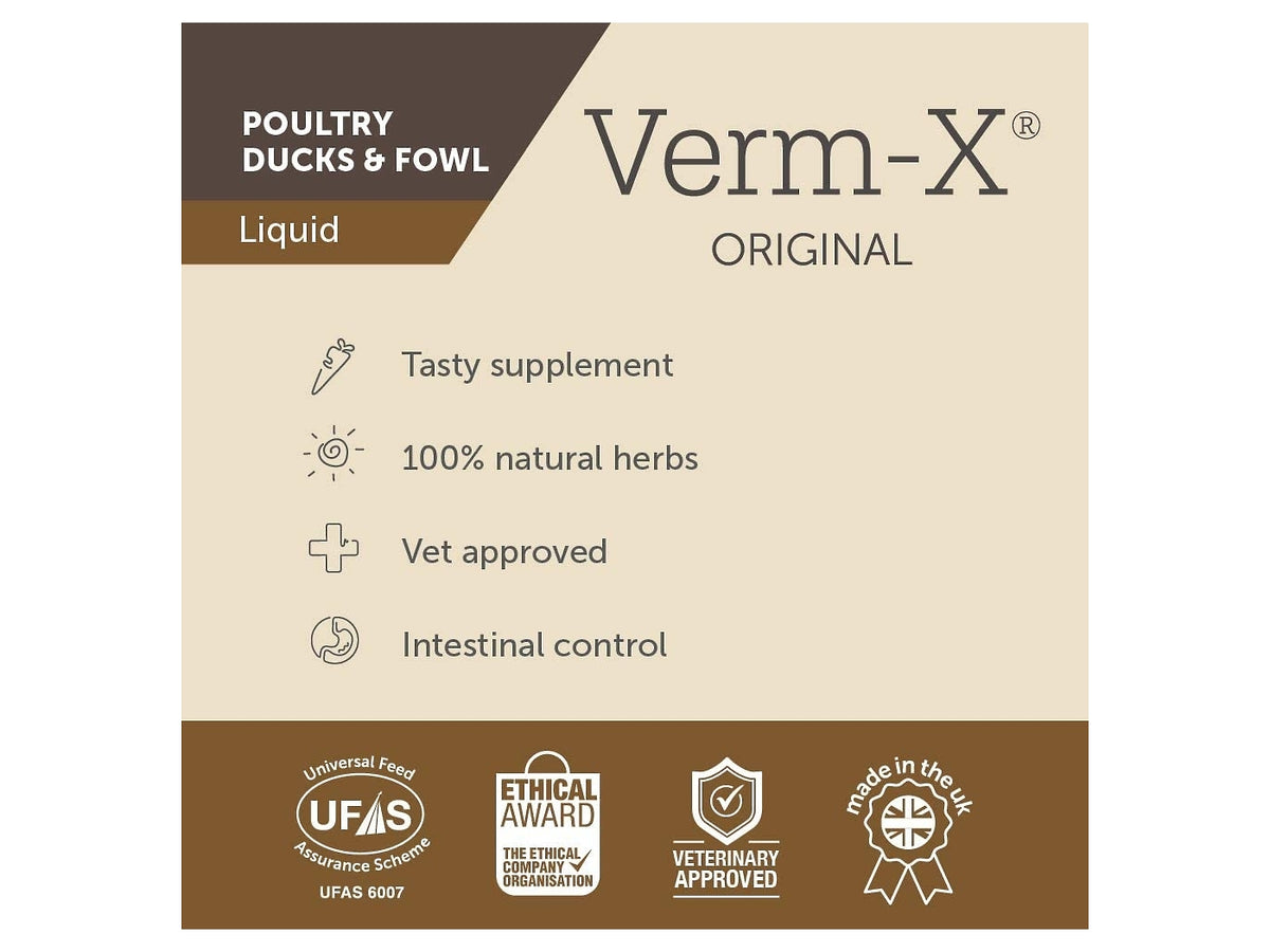 Verms Insect Verm-X Liquid for Poultry, Ducks & Fowl - Buy Online SPR Centre UK