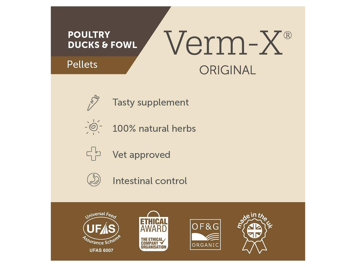 Verm 1 Verm-X Pellets for Poultry, Ducks & Fowl - Buy Online SPR Centre UK