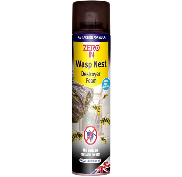 Zero In - Wasp Nest Destroyer Foam (Indoor & Outdoor Use) - Buy Online SPR Centre UK